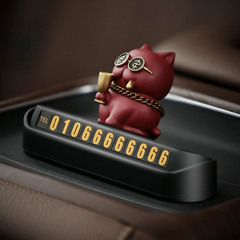 Tuhao FA İt Döyüşən Avtomobil Müvəqqəti Dayanacaq Telefon Nömrəsi İşarəsi Avtomobil Dekorasiyası Avtomobil Müvəqqəti Parkinq Kartı Dayanacaq Kartı