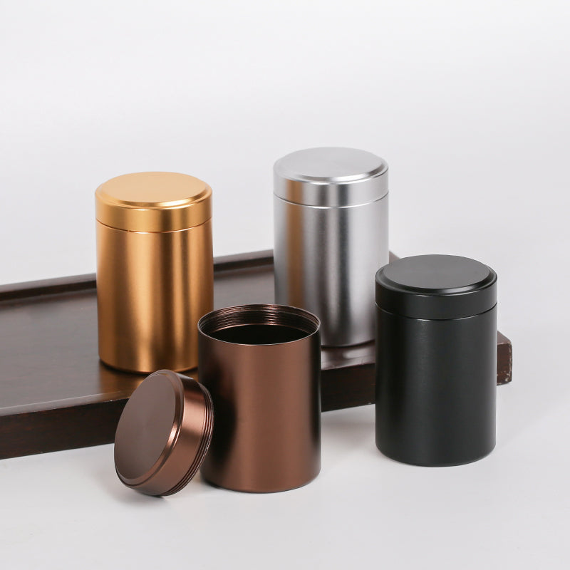 Portativ mini metal çay qutusu kiçik səyahət möhürlənmiş kiçik çay qutusu dəmir qutusu təmiz alüminium ərintisi çay qutusu