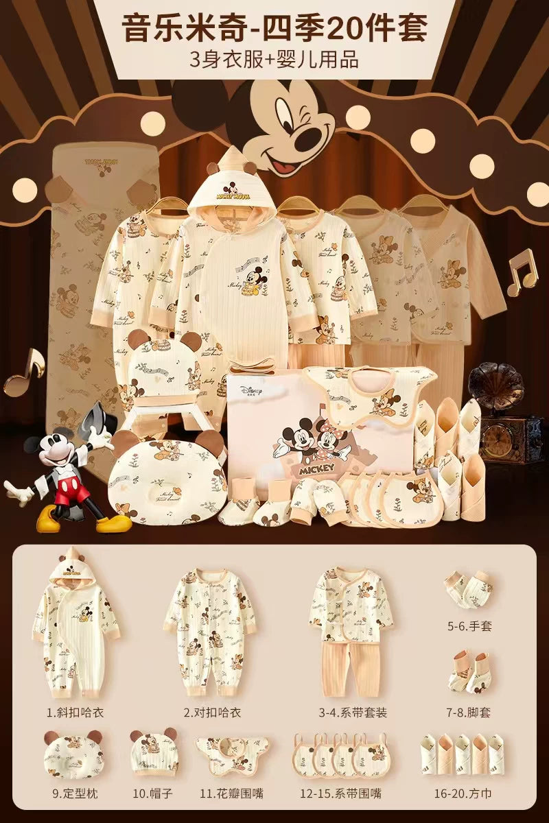 Disney Yenidoğulmuş Körpə Geyimləri Hədiyyə Dəsti, Təmiz Pambıq, Yenidoğulmuş Körpə Dolunay Hədiyyəsi, Xoş Gəlmisiniz Hədiyyəsi, Bayram Əşyaları