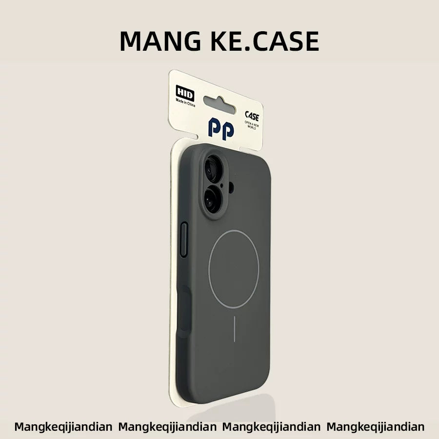 Apple 16promax mobil telefon üçün uyğun yeni 17 maye silikon tpu materialı iphone16pro kömür boz maqnit emiş yüksək səviyyəli 15 niş 14 lüks 13 sadə 12 cüt 3c sertifikatlı ip