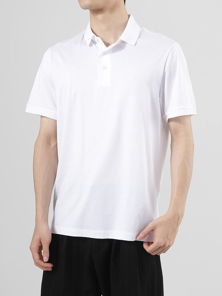 Emporio Armani Men's Lyocell Cotton Short Sleeve Polo Shirt 8N1F96 1JUVZ