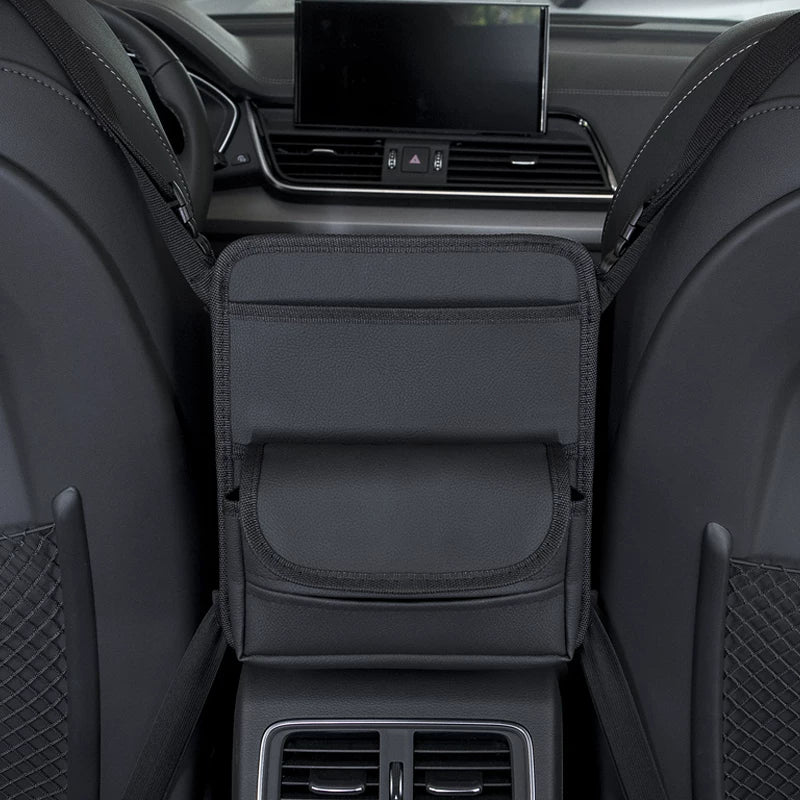 Asma çanta, mərkəzi konsol boşluğu, çanta tutacağı və ön oturacaq torlu cib ilə birlikdə avtomobil qoltuqaltı saxlama qutusu.