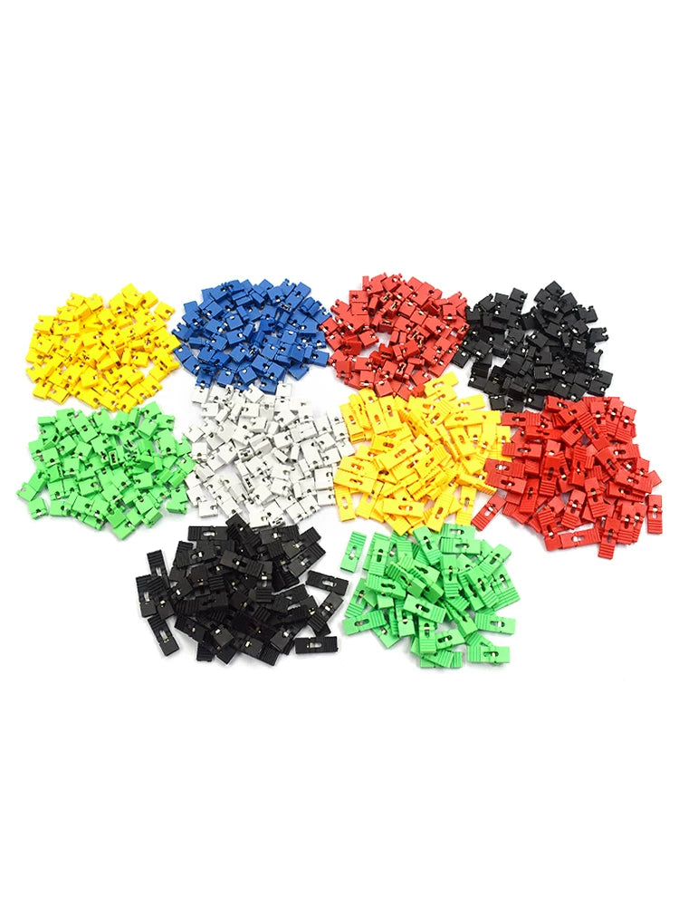 Jumper qapağı qısa qapanma qapağı tullanma qapağı 2.54MM qara sarı mavi qırmızı qısa qapanma bloku pin başlıq birləşdiricisi uzun tutacaq qapağı