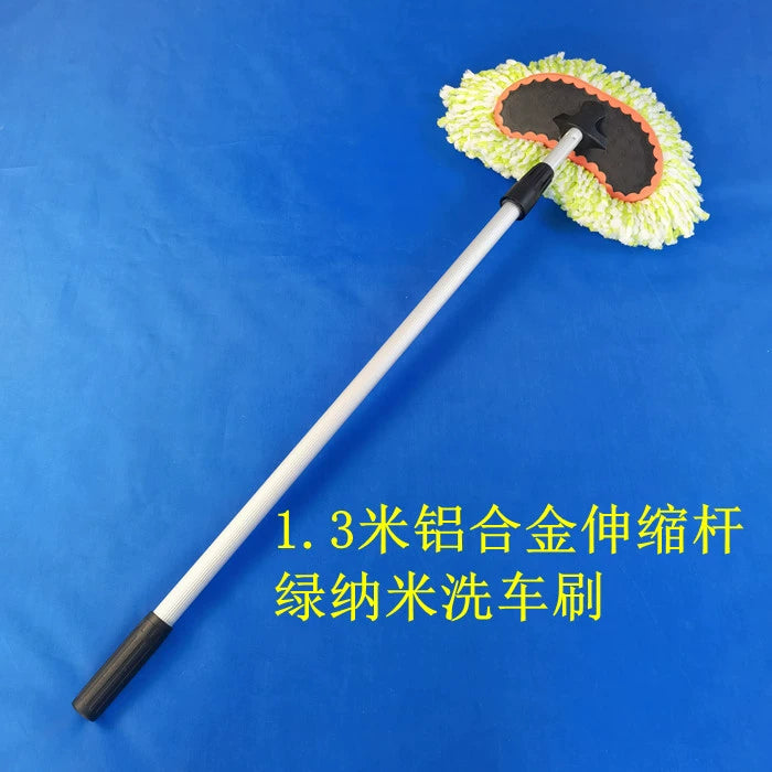 Uzun Alüminium Alaşımlı Genişləndirici Bağlantı Avtomobil Yuma Fırçası Yumşaq Yun Pambıq İpli Fantastik Mopping Aləti Avtomobil Tozlayıcı Mum Fırçası Baş Süd İpək Avtomobil Fırçası