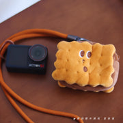 Baiyaokan DJI action6/3/4/5pro universal saxlama çantası üçün uyğun lanyard ilə sevimli biskvit çantası