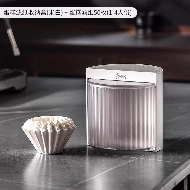Bincoo əllə dəmlənmiş qəhvə filtr kağızı V60 tort qabı filtr kağızı asma qulaq qəhvə filtri çantası universal dəyirmi 100 ədəd