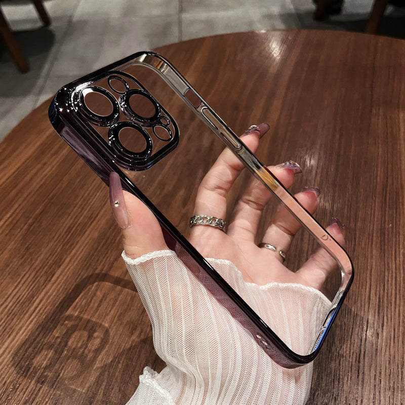 Apple 17Promax mobil telefon qutusu, qabaqcıl 15 ultra nazik 14 şəffaf 16 yeni iPhone 13pro, linza filmi 11 toz keçirməyən şəbəkə Plus elektrokaplama qutusu 12Pro qadınlar və kişilər üçün uyğundur.