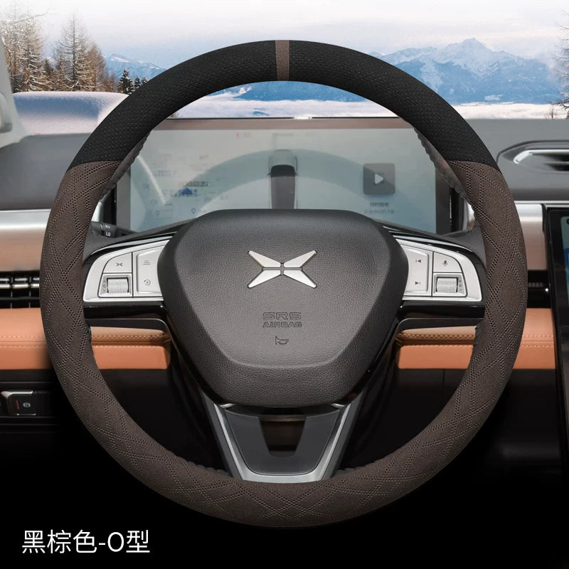2023 XPeng G6 Steering Wheel Cover, Ultra Thin Suede Leather, Specially Designed for P7i, G9, P5, G3 and P7 Car Steering Wheel Covers, Winter Use