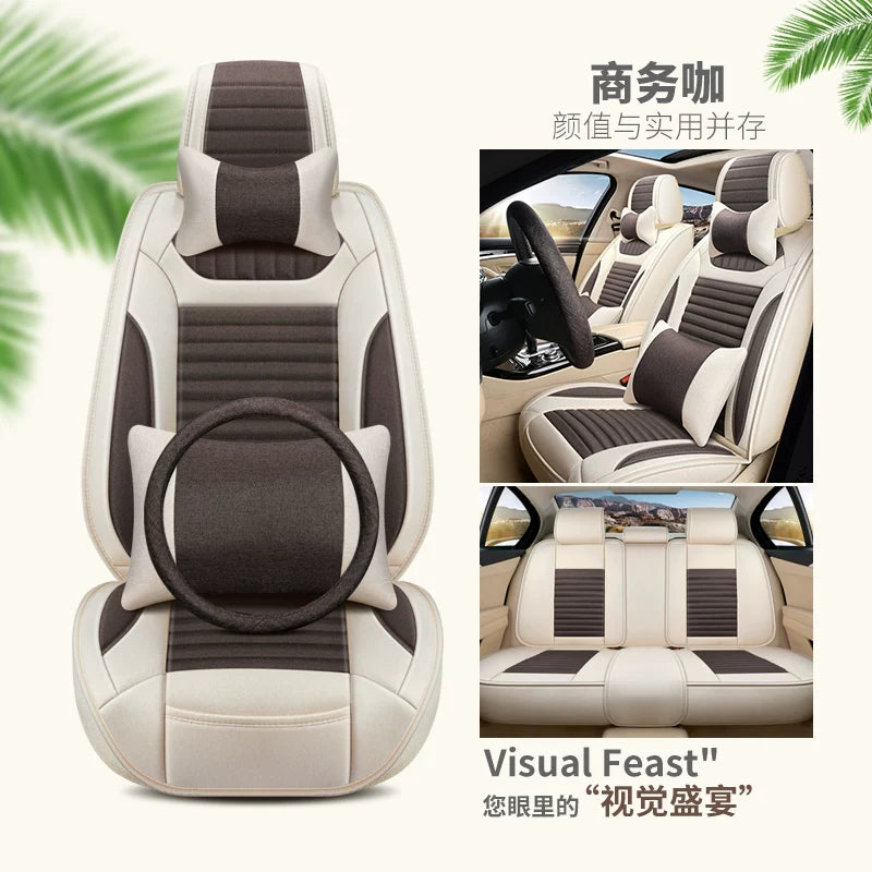 Xüsusi olaraq Dongfeng Nissan Tiida bütün mövsümlər üçün tam örtüklü avtomobil oturacaqları yastıqları və köhnə Nissan Tiida oturacaq üzlükləri (kətan) üçün hazırlanmışdır.