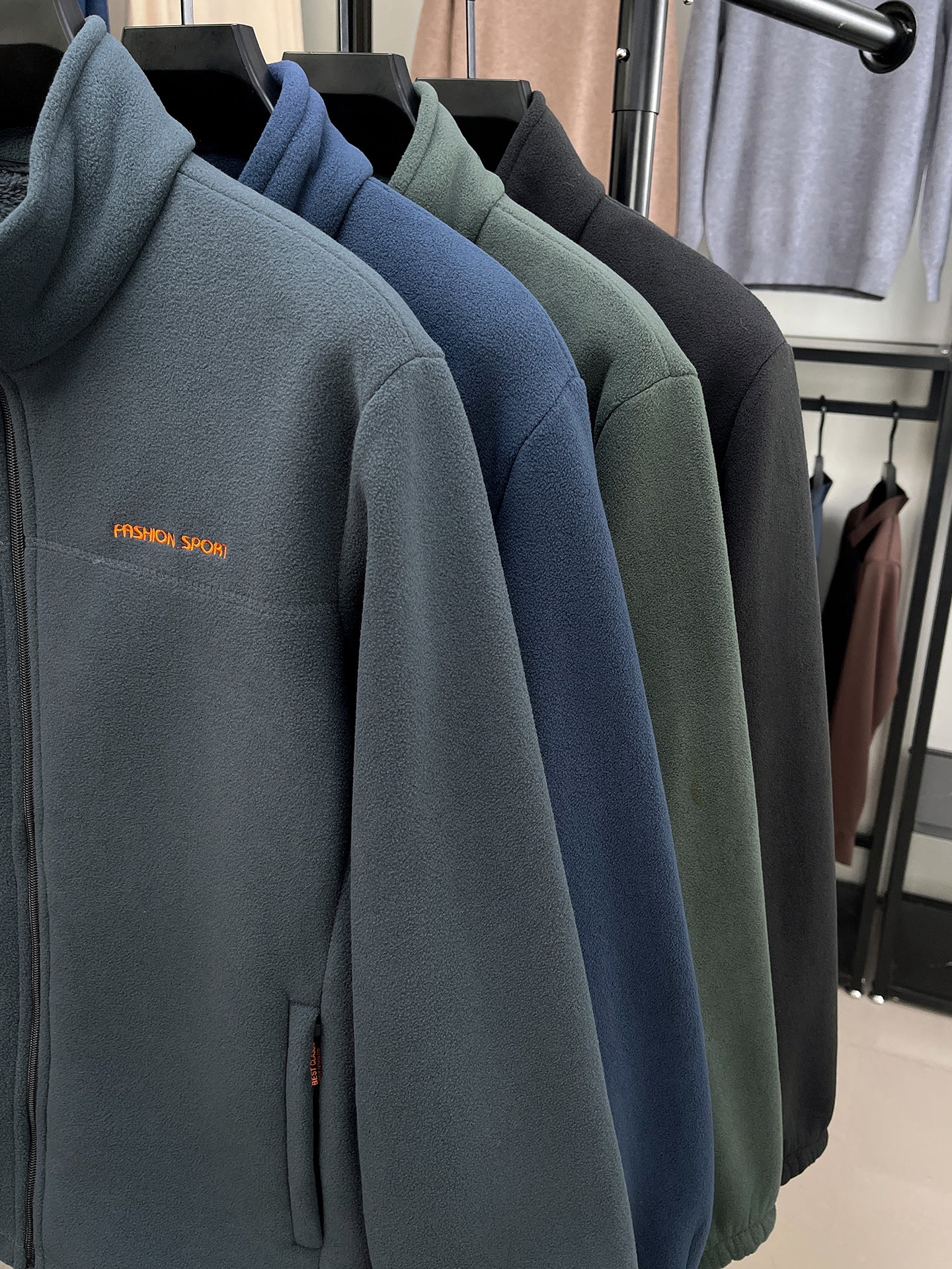 Kişilər üçün Woodpecker Fleece astarlı qalın hırka sviter, yaz/payız 2025 yeni model, dayaqlı flis gödəkçə