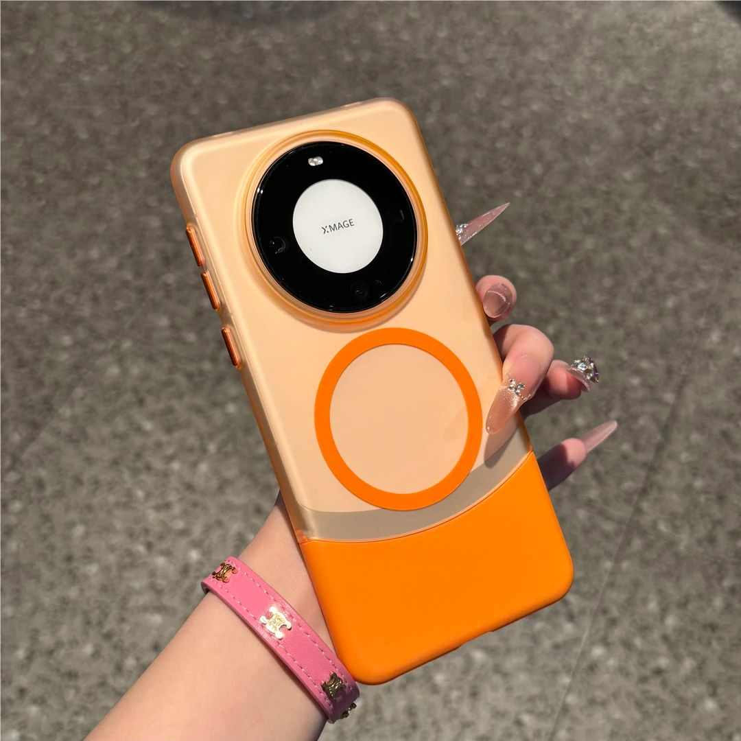 Kontrast rəngli tutqun dəri hissi verən maqnit mobil telefon qutusu Xiaomi 17pro yeni Xiaomi 15/14 birləşdirilmiş nazik IPhone 17promax niş toqquşmayan Apple 16/15plus qoruyucu qutusu