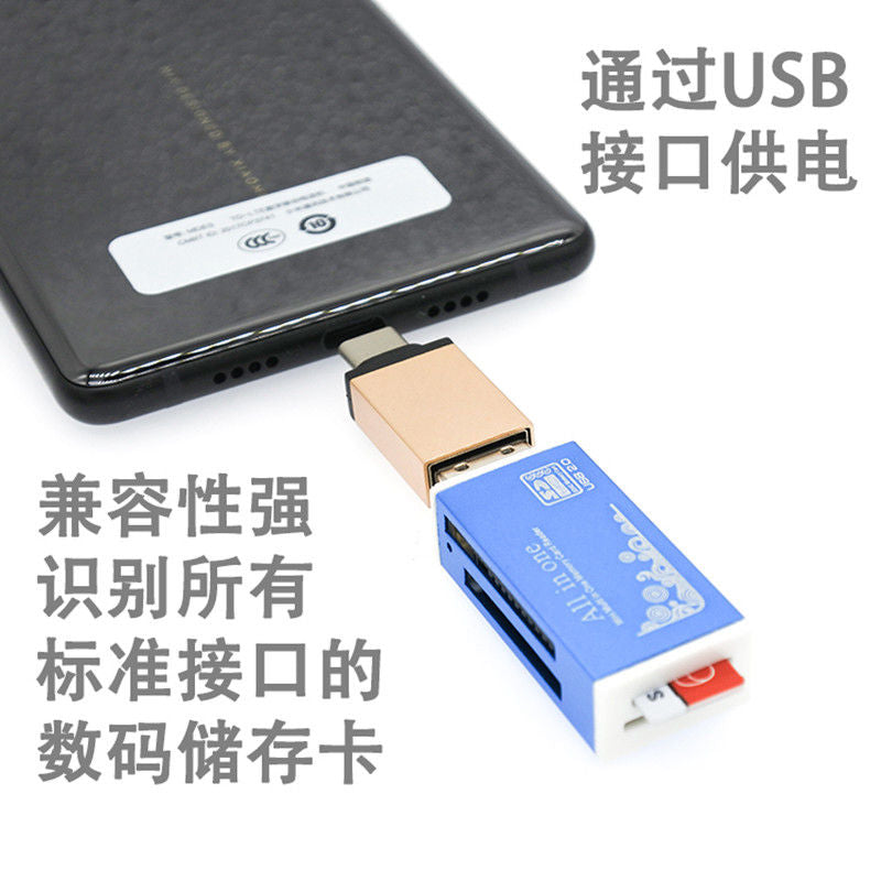 Mini yüksək sürətli usb kart oxuyucu tfsd kart hamısı bir yerdə universal çoxfunksiyalı avtomobil cib telefonu kamerası kompüter universal