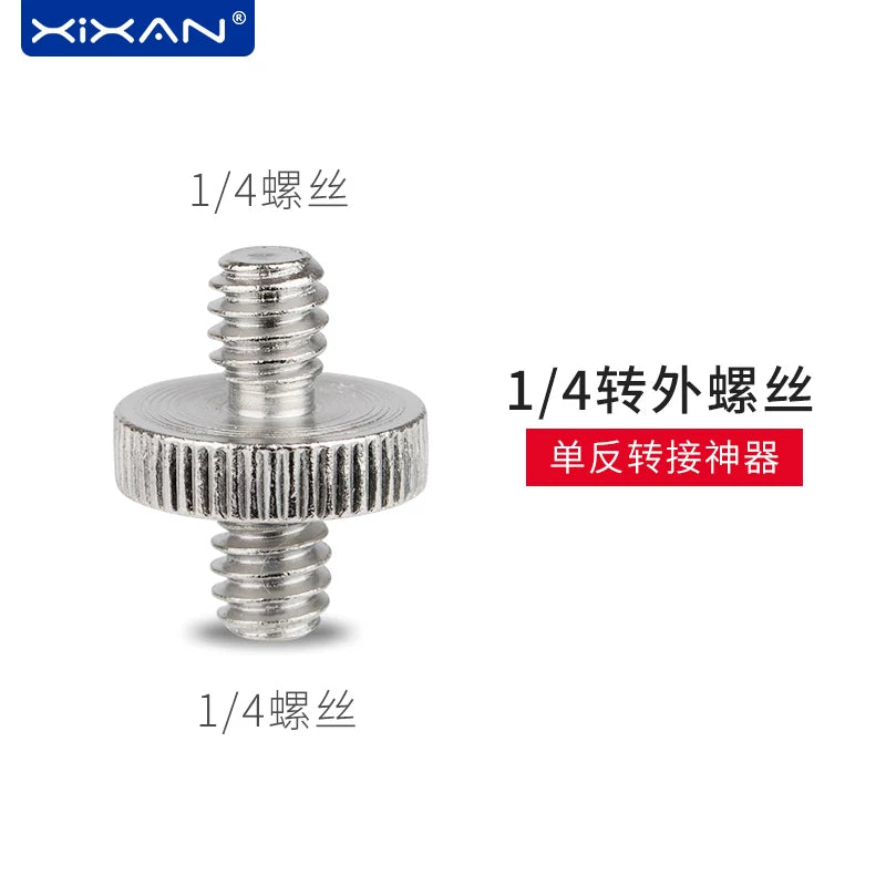 Xinxian 1/4 qadından 3/8 kişiyə çevirmə vinti gopro kamera ştativ tez buraxılış lövhəsi 1/4 düym 1/4-1/4 cüt başlı vida 5/8 çiyin qayışı qoşulma halqası isti ayaqqabı mötərizəsi pan/əymə adapter aksesuarı
