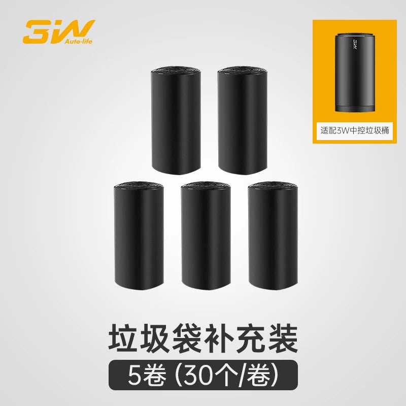 3W Design Car Tissue Holder, Creative Car Interior Hygiene Tissue Box, Luxury Round Tissue Storage Box