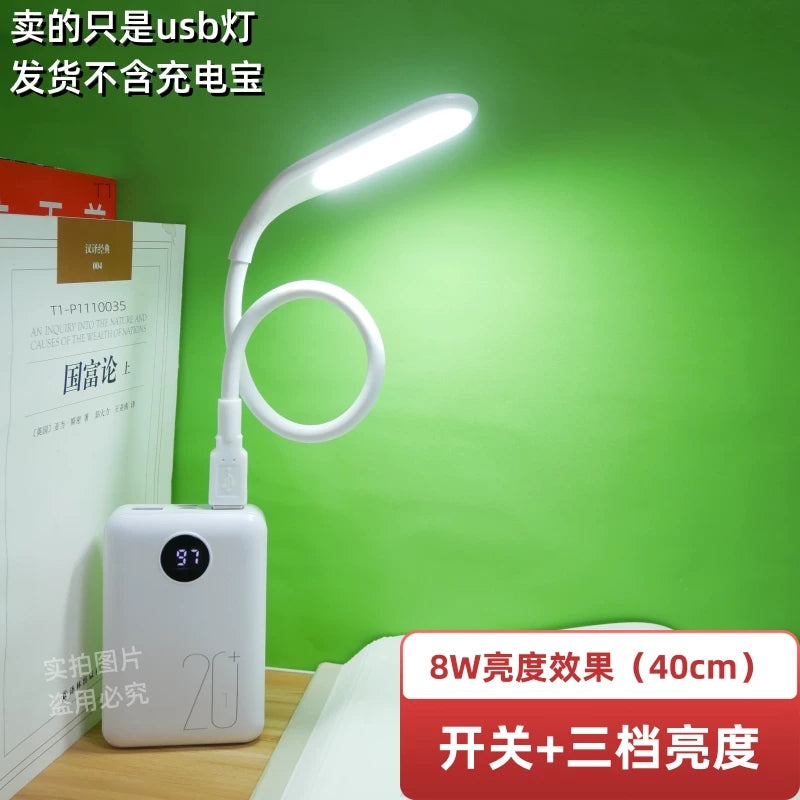usb işığı gecə işığı tələbə öyrənən göz qoruyucu stolüstü lampa enerji bankının yataqxanasına qoşulmuş mini yüksək güclü parlaq LED super parlaq