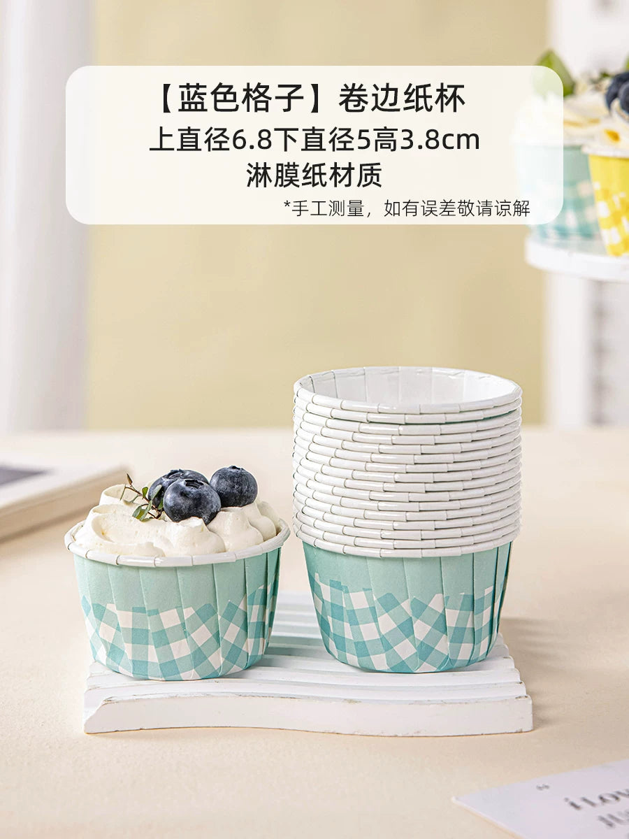 Roll-end cupcake kağız tutucu fincan yüksək temperatur soba xüsusi ev kiçik muffin fincan çörəkçilik qəlib