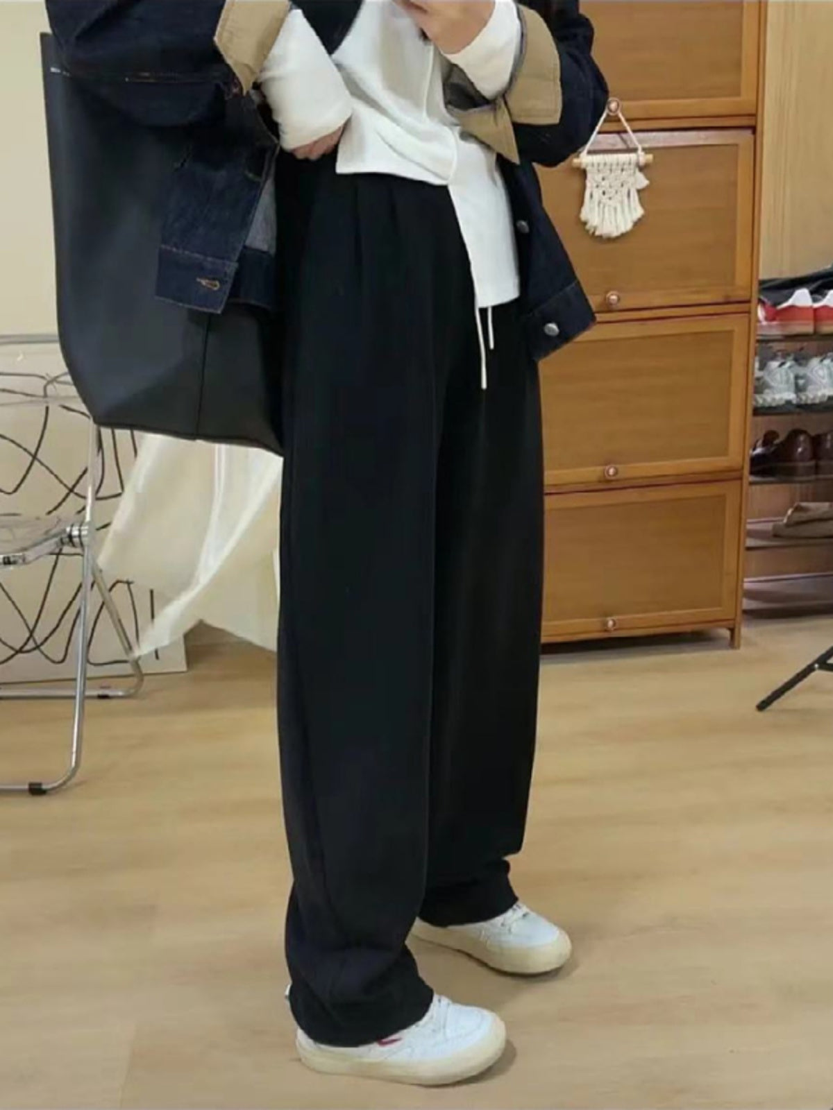 2026 Yaz Yeni Stil Gündəlik Şalvar Böyük Ölçülü Qadın Geyimləri Biraz Dolğun MM Boş Arıqladıcı Dar Uyğun Oraqlı Banan Geniş Ayaqlı Şalvar