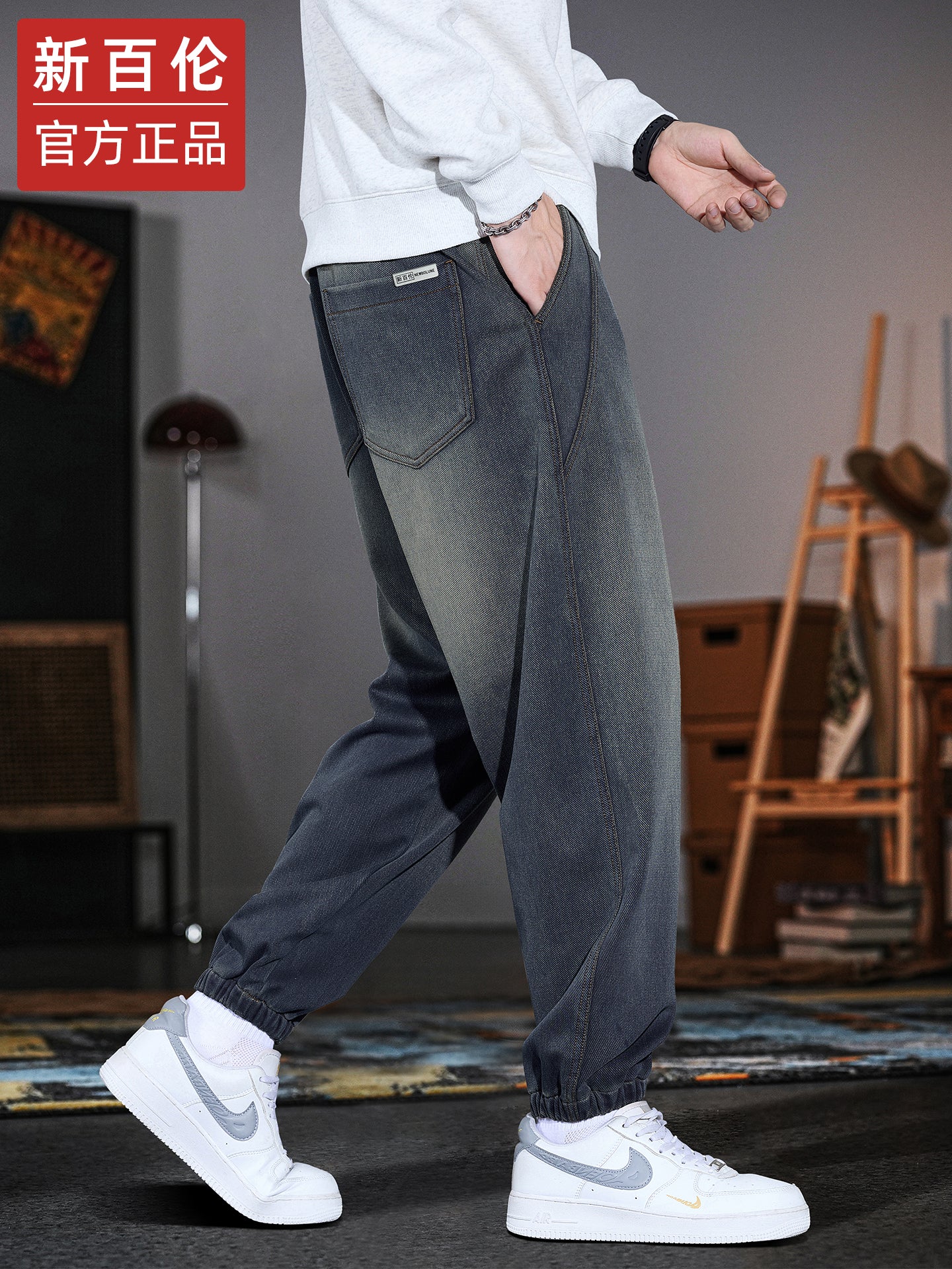 New Balance Men's Casual Pants, Autumn Fashion Loose Fit Sports Pants, Short Sports Pants, 2025 Autumn/Winter New Arrival