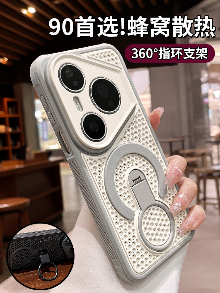 Huawei pura90promax cib telefonu qutusu, yeni soyuducu üzük tutacağı pura80 pətək nəfəs ala bilən soyuducu p70pro+ lens üçün hər şey daxil olan düşmə əleyhinə qoruyucu qutu ultra maqnit qabığı Hui üçün uyğundur
