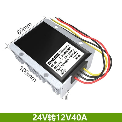 Asan Stabil Eveps Brend Enerji Təchizatı 24V-dən 12V-ə qədər DC Avtomobil Monitorinqi Dönüştürücü DC-DC Dönüşüm Azaltma Modulu