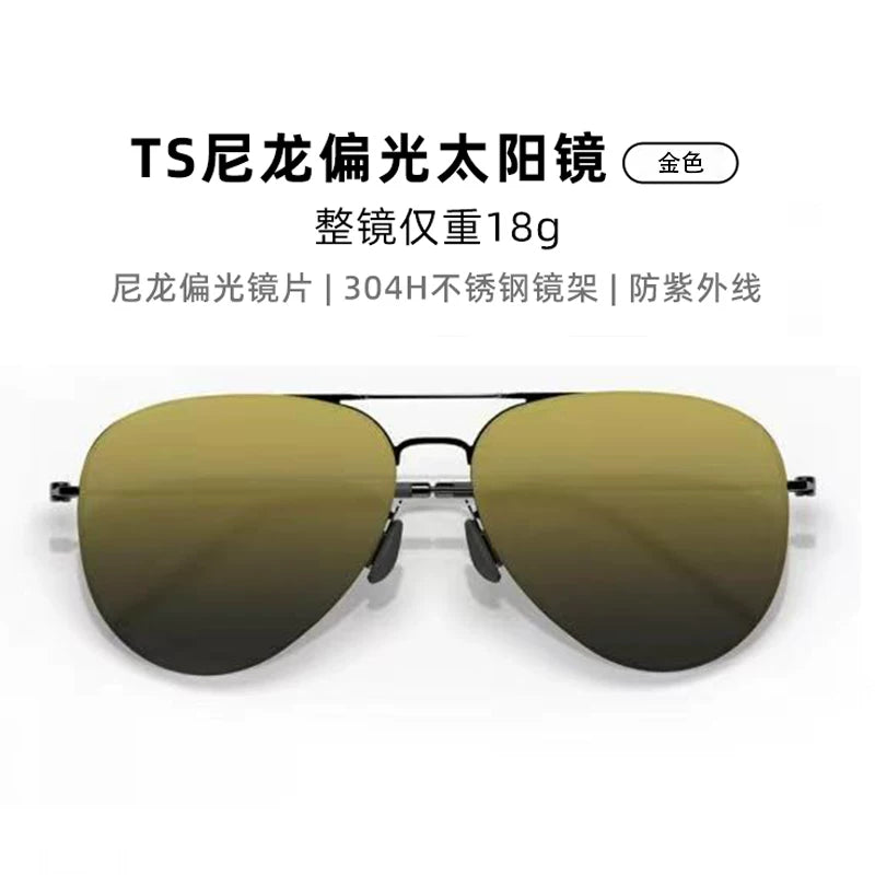 Xiaomi Mijia TS günəş eynəyi aviator günəş eynəyi kişi anti-UV qadın sürücülük polarize eynək günəş eynəyi