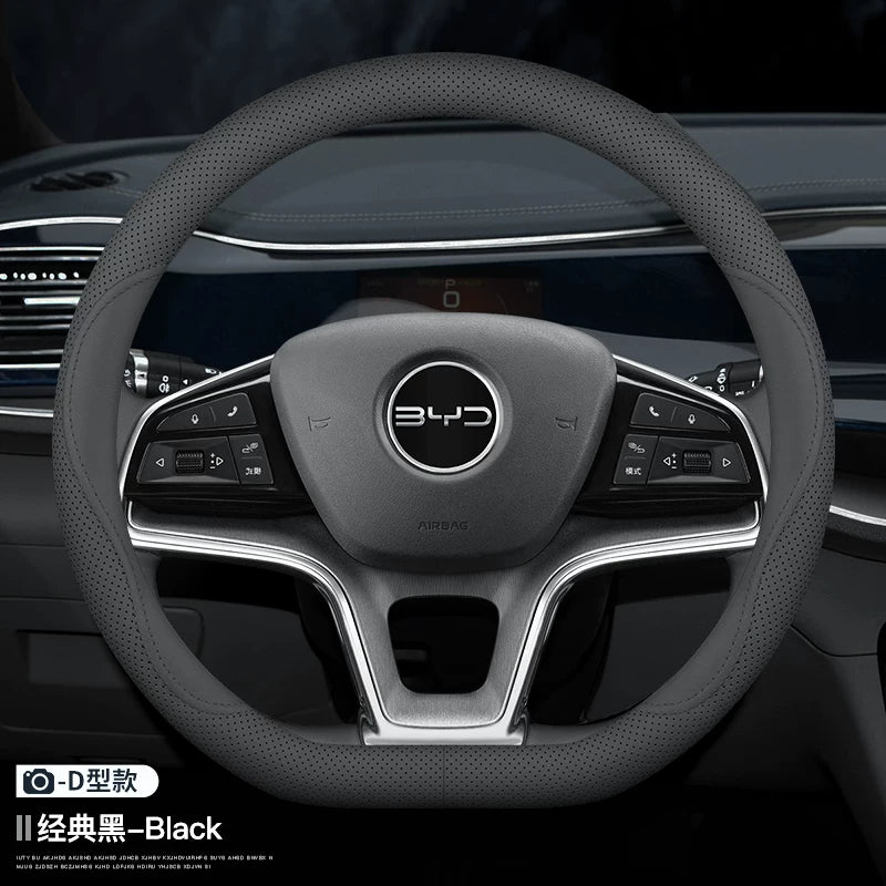 2025 BYD Yuan PLUS orijinal dəri sükan örtüyü, 2021/2023/2024 Yuan PRO sükan örtüyü dekorativ aksesuarlar