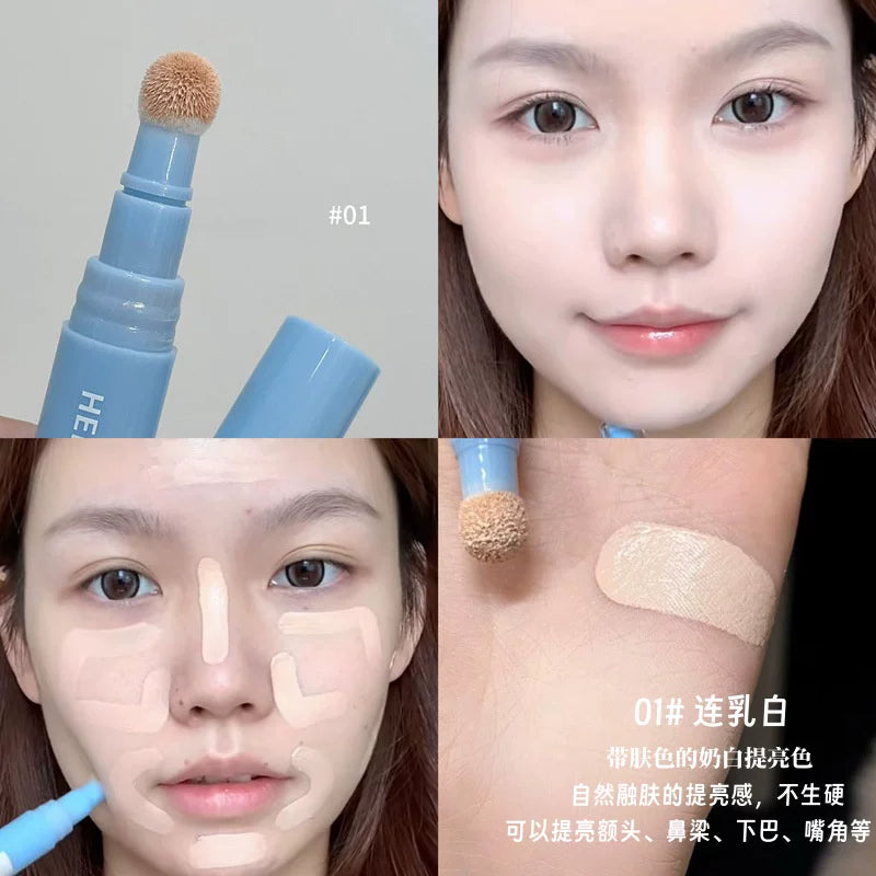 Nəmləndirici və uzunmüddətli konsiler! Bu təbəqə tipli konsiler ləkələri, sızanaq izlərini, tünd dairələri örtür və üzü və göz yaşları axıcılığını parlaqlaşdırır.