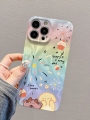 Apple Huawei vivo Xiaomi oppo Redmi Honor OnePlus iPhone17 mobil telefon qutusu 16promax film 15 yaraşıqlı 14 yeni üslub 13 moda 12 qadın mate70 üçün uyğun olan gradient atəşfəşanlıq pişiyi