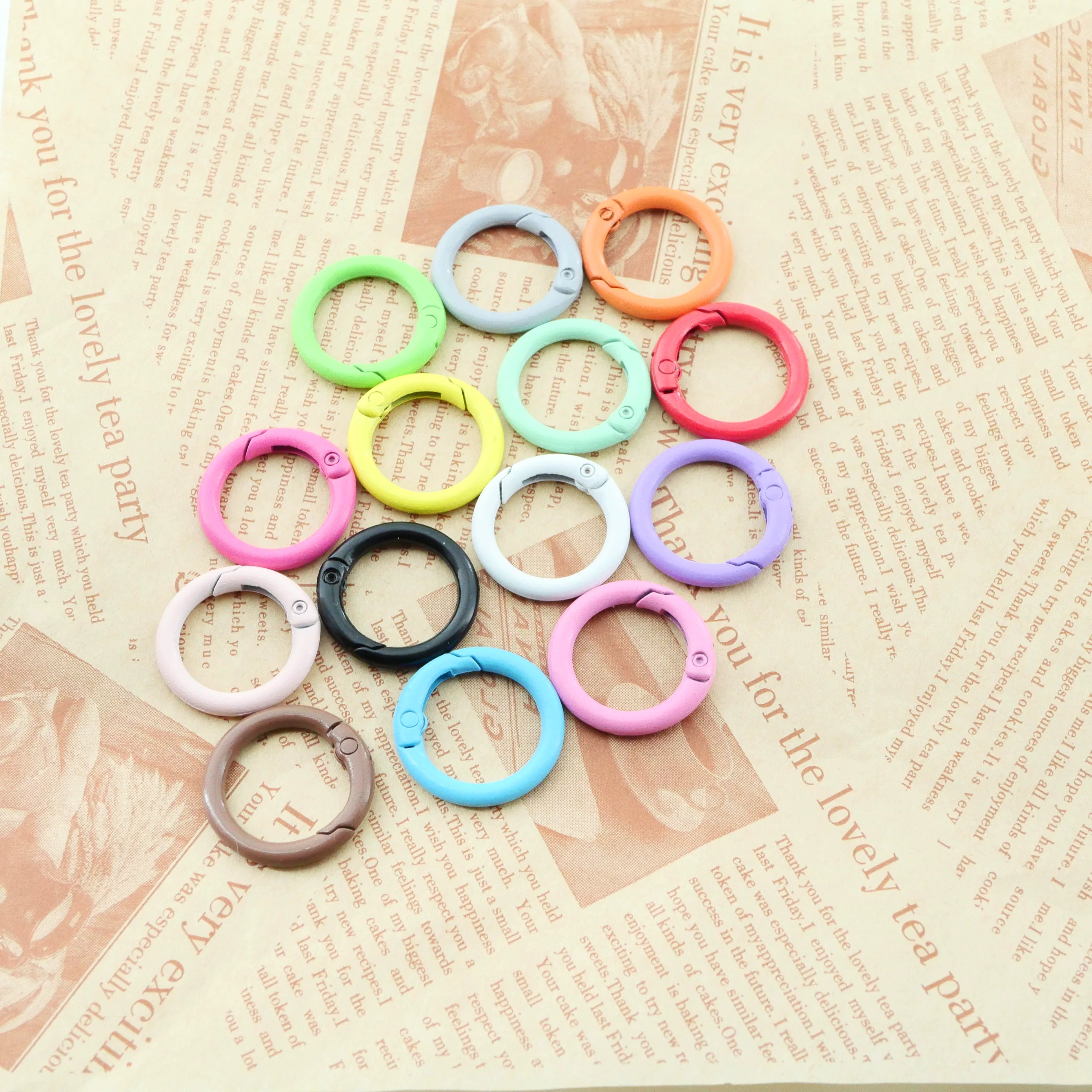 25 mm yüngül lehimli boya yaylı toqqa açar üzük tokası materialı əl işi qadın çantası baqaj aksesuarları qarmaq toka birləşdirici üzük