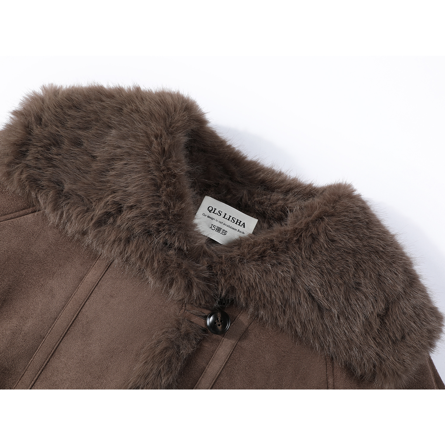 Cholisa Payız/Qış Xəz astarlı Orta Uzunluqlu Palto, Retro Koreya Üslubunda, Qadınlar üçün Unikal və Super Gözəl Xəz Palto