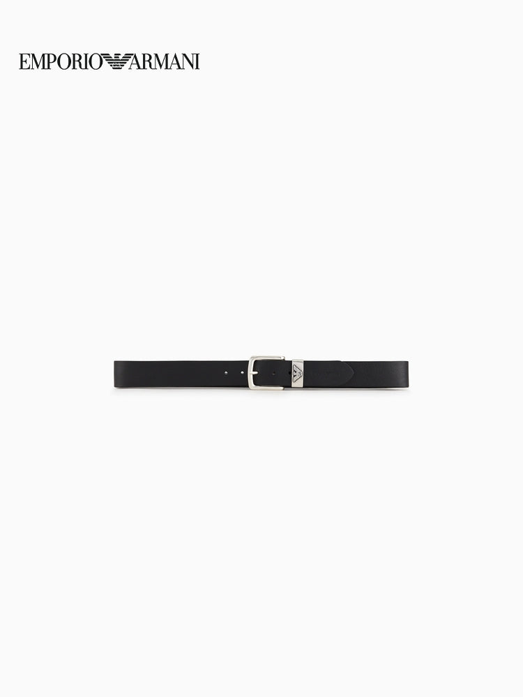[New Year's gift] EMPORIO ARMANI Men's Leather Pin Buckle Belt (Official)