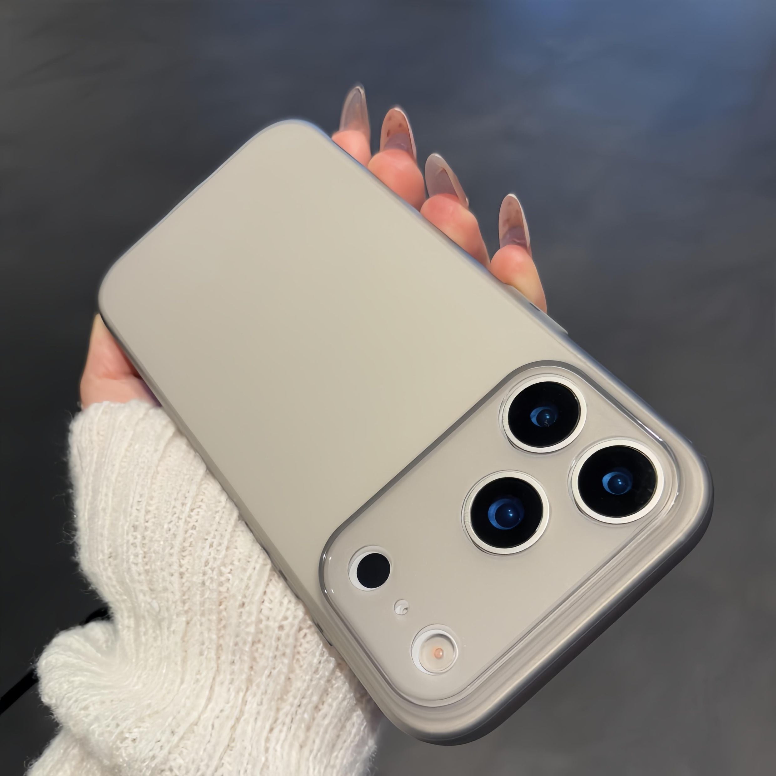iPhone17promax üçün uyğundur ultra nazik buzlu mobil telefon qutusu Apple 16promax yüksək səviyyəli və yüngül 0,8 mm barmaq izi əleyhinə istilik yayılması 15pro/14plus sadə 13/12 cüt yumşaq çanta