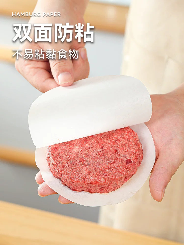 Izgara Leshi mal əti köftesi yağı kağızı ət ayırıcısı yapışmaz burger qida dərəcəli qida xüsusi dondurulmuş izolyasiya silikon yağ yastığı kağızı