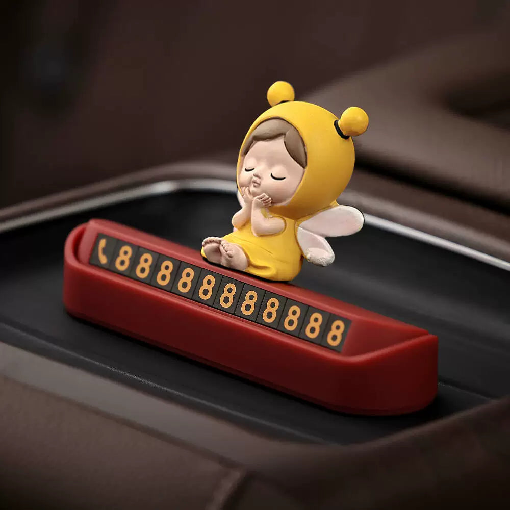 Elf Avtomobil Müvəqqəti Dayanacaq İşarəsi Avtomobil Avtomobil Hərəkət edən Telefon Nömrəsi İşarəsi Sevimli İnteryer Qızlar üçün Dekorasiya Təchizatları