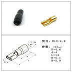 Avtomobil Audio Təmiz Mis Qızıl Kaplama Dinamik Terminalı 2.8/4.8/6.3 Terminal Təmiz Mis Tezlik Bölücü U Formalı Terminal