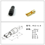 Avtomobil Audio Təmiz Mis Qızıl Kaplama Dinamik Terminalı 2.8/4.8/6.3 Terminal Təmiz Mis Tezlik Bölücü U Formalı Terminal