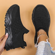 Böyük Ölçü İdman Qadın Ayaqqabıları Nəfəs ala bilən Fly-knit Corablar Şo