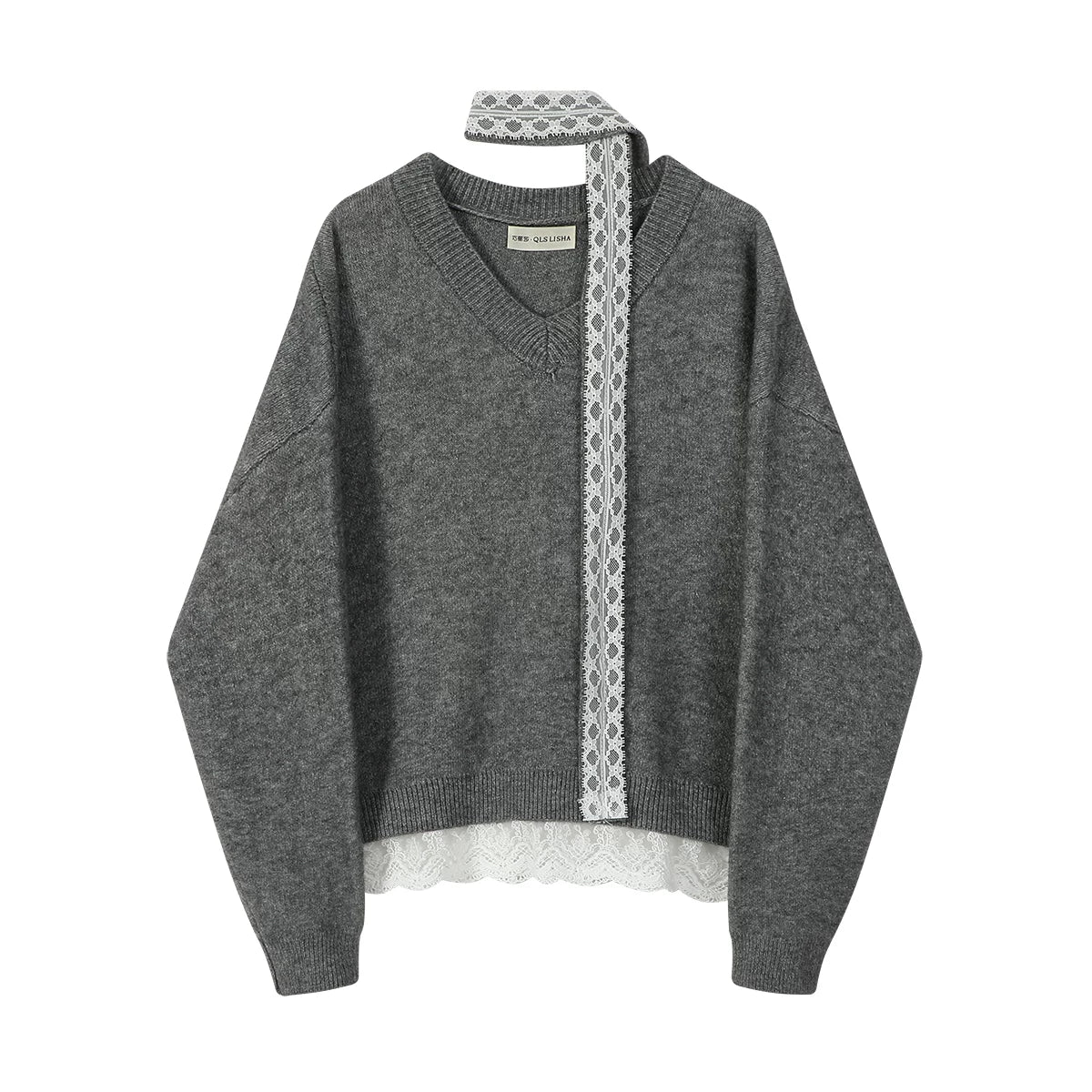 Cholisa'nın Yeni İl Geyimi: Unikal V-yaxalı Qısa Qırmızı Sviter, Yeni Payız/Qış Modeli, Tənbəl Örgü Top