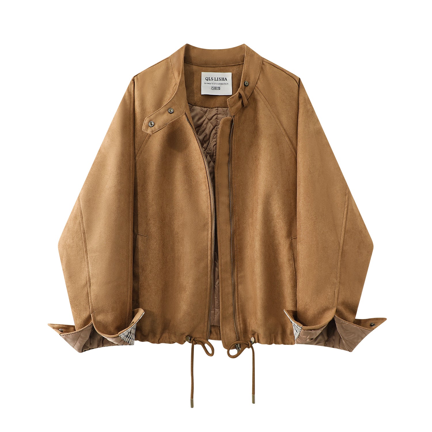 Chorissa Qadın Motosiklet Gödəkçəsi 2025 Yeni Populyar Yüksək Səviyyəli Payız və Qış Zamşa İş Gödəkçəsi Pambıq Yastıqlı Top