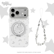 BUDDY orijinal qar ağ parlaq parlaq iphone17 cib telefonu qutusu sevimli stil alma 16promax qoruyucu örtük maqnit emiş 15pro yeni stil 17promax qabaqcıl
