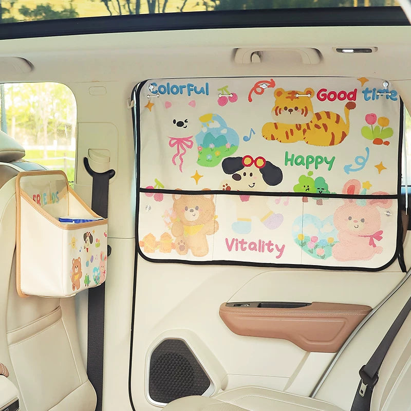 Sunshade curtains for car window, sun protection and heat insulation, privacy curtains for car baby, suction cup darkening curtains for baby side window
