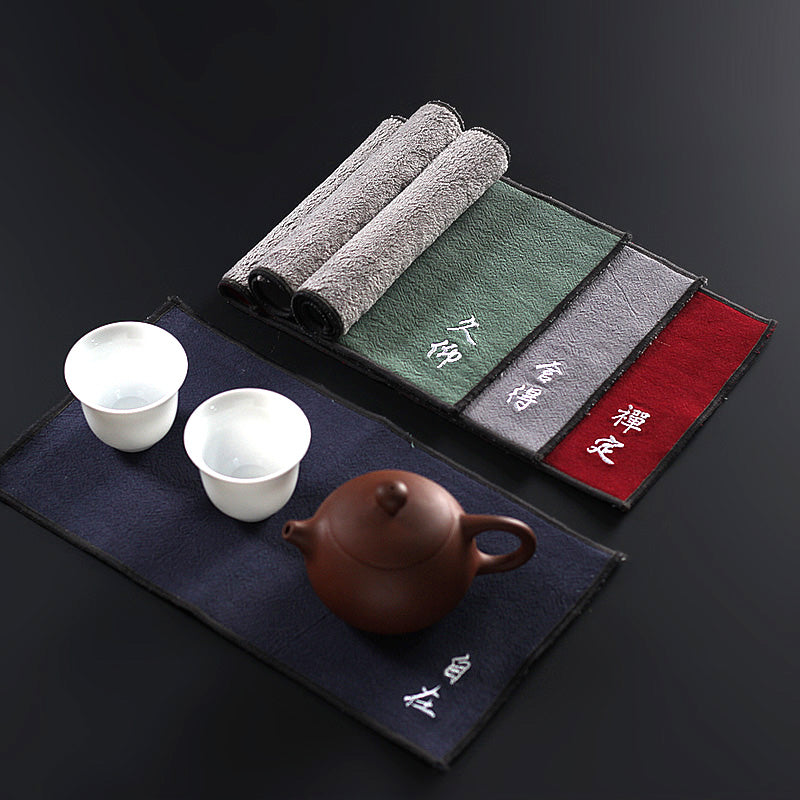 Dörd qat qalınlaşdırılmış iki tərəfli çay dəsmalı naxışlı retro kvadrat dəsmal sahil gəmisi kiçik masa bayrağı pambıq və kətan çay dəsmalı mat çay dəsmalı çay dəsmal parça sənəti