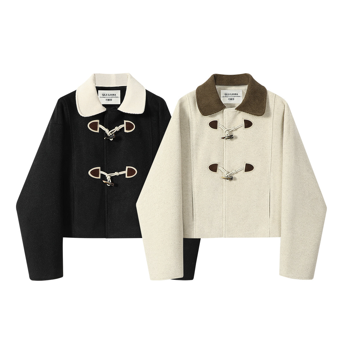 Cholisa Koreya üslubunda qadınlar üçün unikal və super şirin qısa yun palto, payız və qış üçün unikal, gözəl, dəbli və şık top