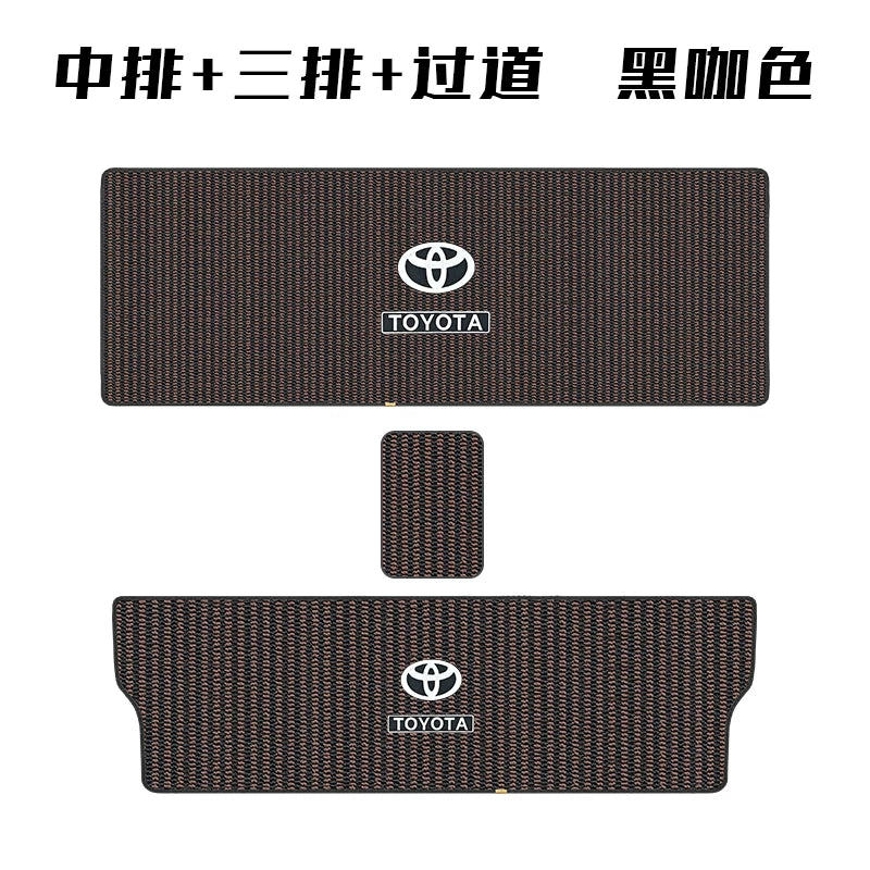 24 Toyota Gravia Sienna Custom Floor Mats Middle Row, Second Row Carpets, Menis Trunk Mats Accessories