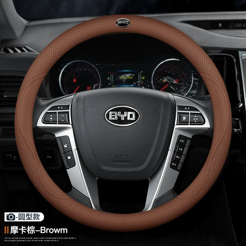 2025 BYD Yuan PLUS orijinal dəri sükan örtüyü, 2021/2023/2024 Yuan PRO sükan örtüyü dekorativ aksesuarlar