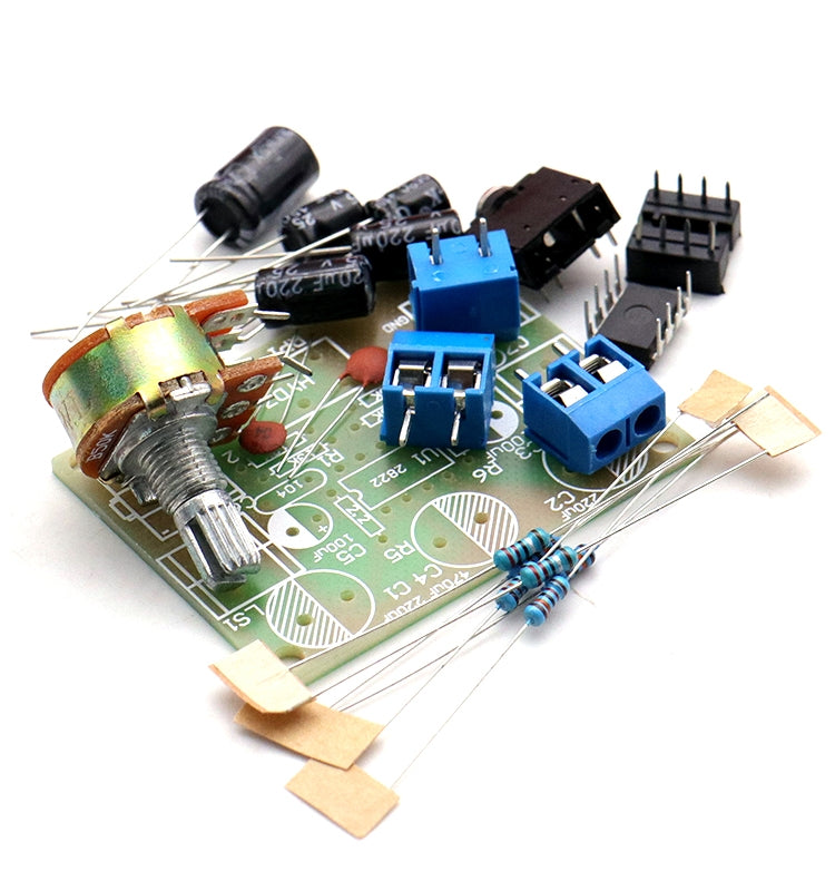 TDA2822 iki kanallı güc gücləndirici lövhə dəsti səssiz 2-12V 5W*2 güc gücləndiricisi DIY istehsal dəsti