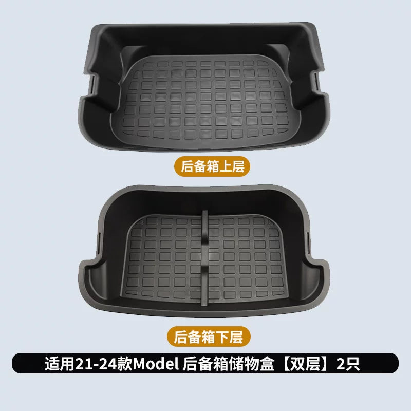 Suitable for the updated version of Tesla Model YL/3, including rear luggage storage box, front luggage organizer and tailgate modification.
