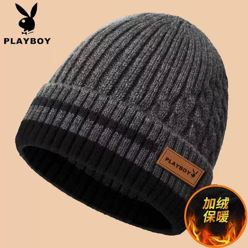 Playboy Kişi Papağı, Payız/Qış Yun Papaq, İsti və Qalınlaşdırılmış Yun Astarlı, Velosiped Qulağından Qoruyucu, Yeni Stil