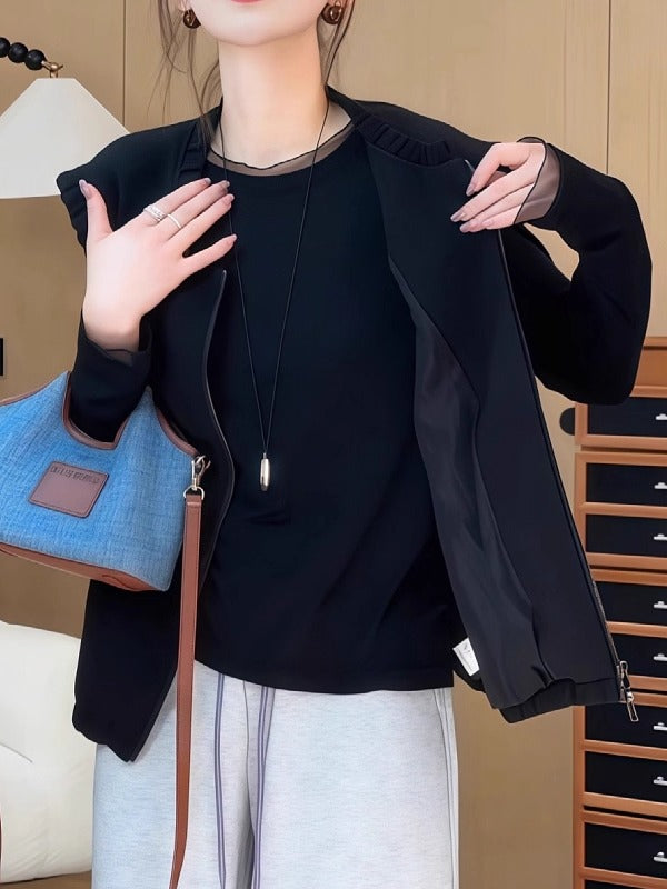 Qadınlar üçün 2026-cı il yaz böyük ölçülü fermuarlı qolsuz çoxfunksiyalı jilet, şık 3D köftə kənarlı büzməli