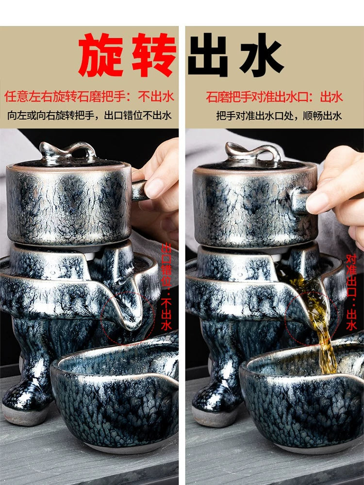 Jianzhan avtomatik çay dəsti Jianyao Yaobao çaydanı çay fincanı yüksək səviyyəli dəst ağsaqqallar üçün ev hədiyyəsi hədiyyə qutusu
